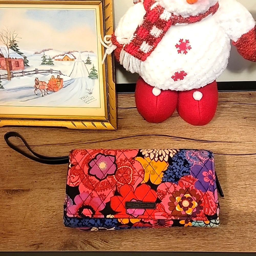 Vera Bradley Floral Wallet Crossbody Bag